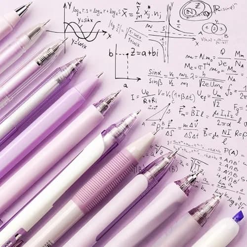 Four Candies Purple Pens, Black Gel Ink, Lavender Series 12ct | Smooth Writing Instrument thumbnail 3