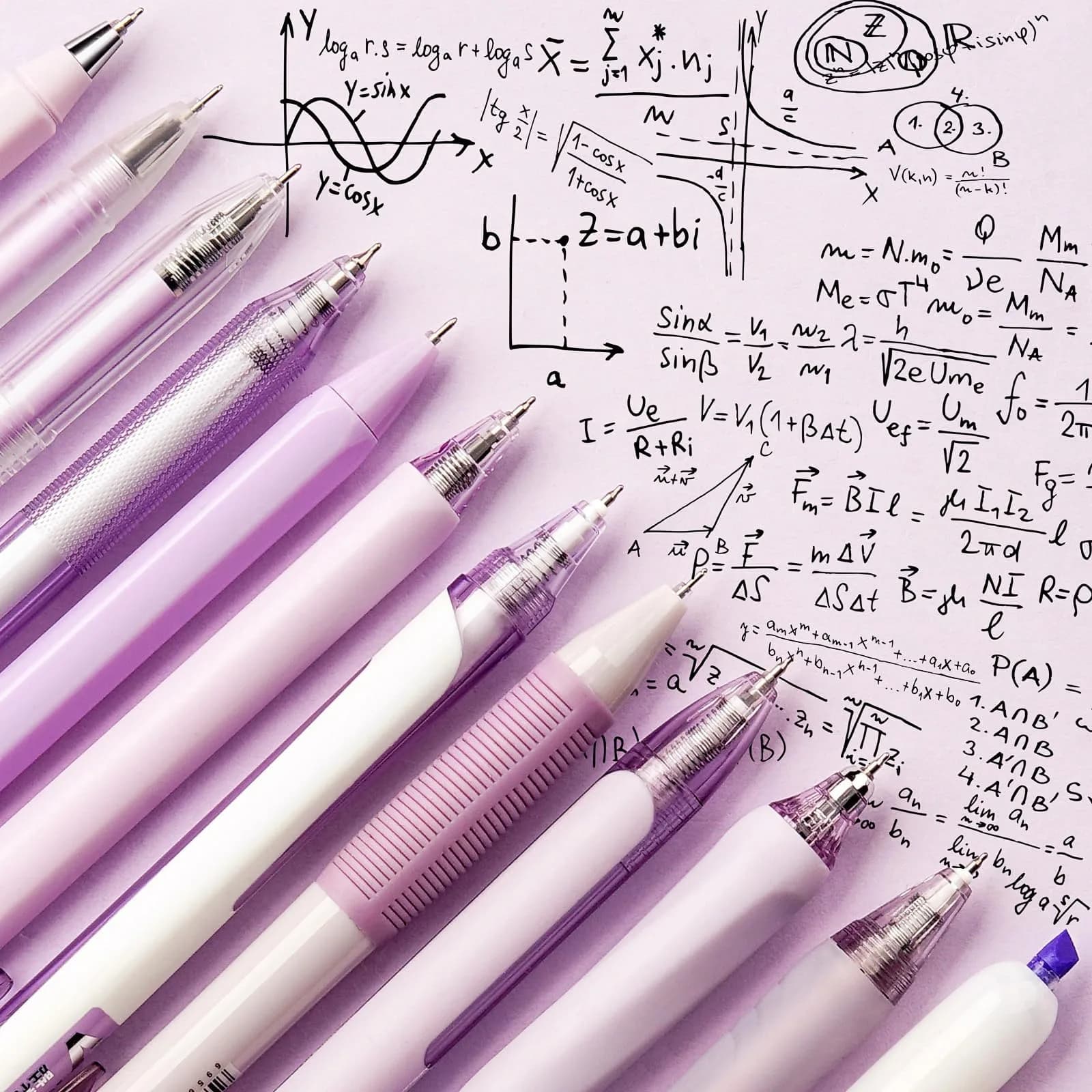 Four Candies Purple Pens, Black Gel Ink, Lavender Series 12ct | Smooth Writing Instrument - view 3