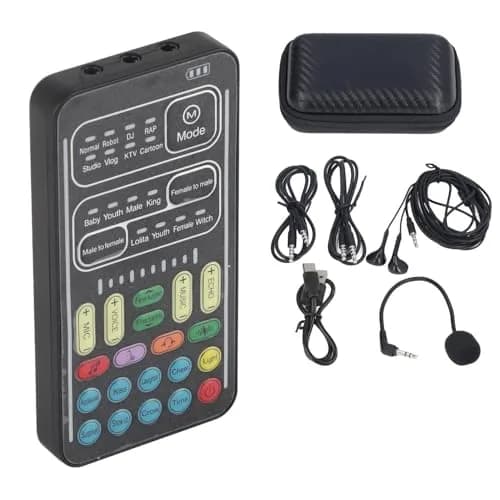 VBESTLIFE Voice Changer Set, I9 Portable Sound Card | 8 Sounds, High Compatibility, for Gaming & Recording thumbnail 1