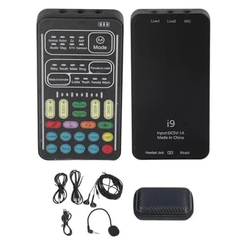 VBESTLIFE Voice Changer Set, I9 Portable Sound Card | 8 Sounds, High Compatibility, for Gaming & Recording thumbnail 17