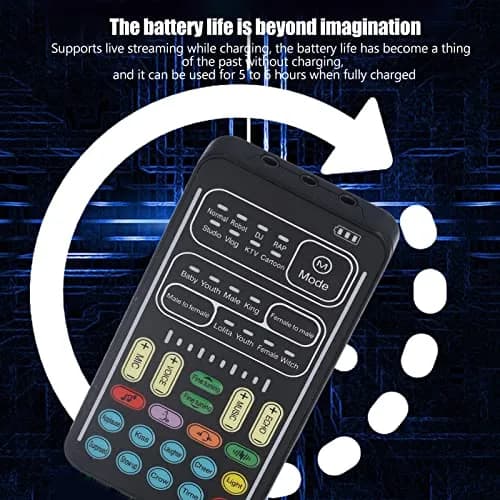 VBESTLIFE Voice Changer Set, I9 Portable Sound Card | 8 Sounds, High Compatibility, for Gaming & Recording thumbnail 5