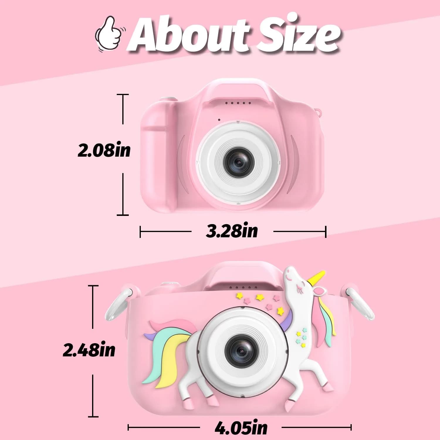 Goopow Kids Digital Camera Pink-DJS 12MP (0.42 oz) | Educational Toy for Ages 3-8 - view 2