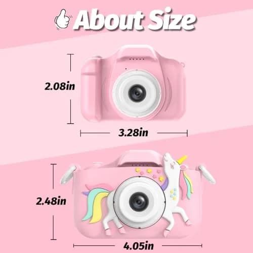 Goopow Kids Digital Camera Pink-DJS 12MP (0.42 oz) | Educational Toy for Ages 3-8 thumbnail 2