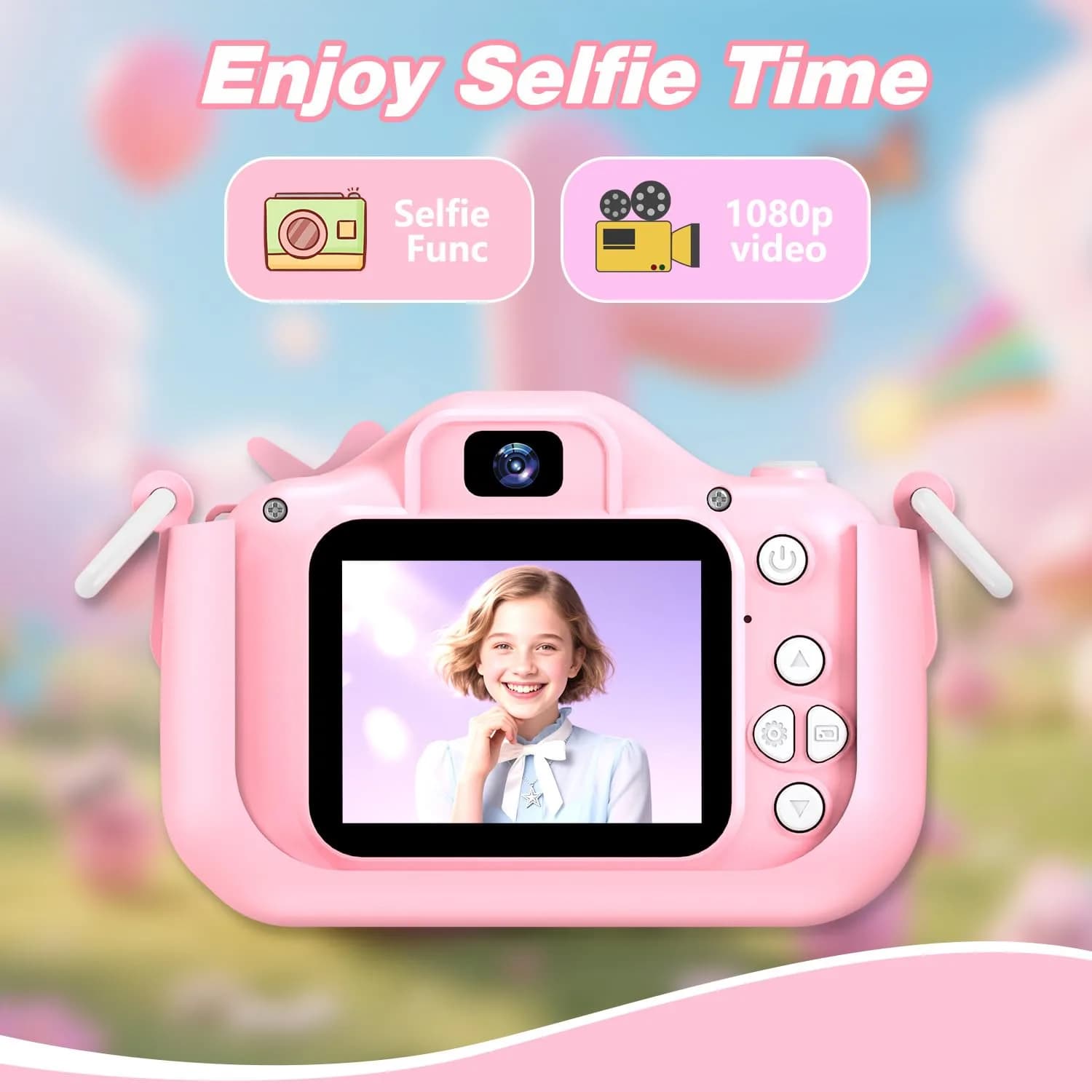 Goopow Kids Digital Camera Pink-DJS 12MP (0.42 oz) | Educational Toy for Ages 3-8 - view 4
