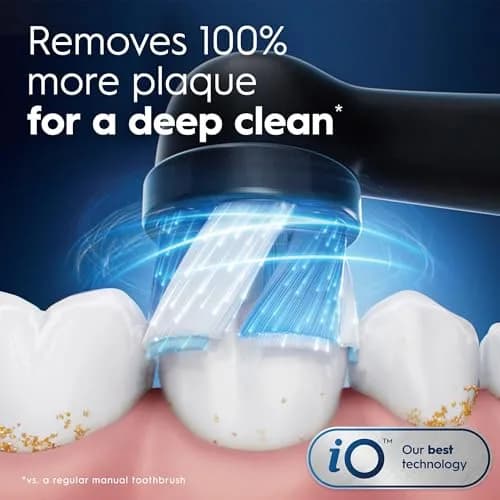 Oral-B iO Series Ultimate Clean Replacement Brush Heads 4 Count (Pack of 1) Black | Superior Plaque Removal thumbnail 2