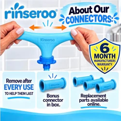 Rinseroo Dog Spot Washer – 6ft Slip-On Shower Hose for Easy Pet Rinsing, Fits Showerheads Up to 4” | Stress-Free Dog Cleaning thumbnail 5