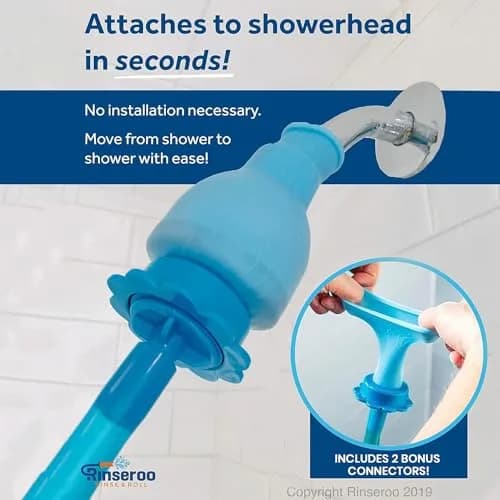 Rinseroo Dog Spot Washer – 6ft Slip-On Shower Hose for Easy Pet Rinsing, Fits Showerheads Up to 4” | Stress-Free Dog Cleaning thumbnail 7