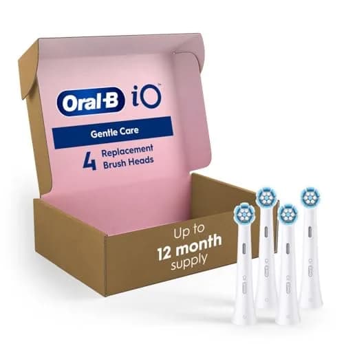 Oral-B iO Series Gentle Care Replacement Brush Heads 4 Count (16 total bristles) | Dentist Recommended for Sensitive Gums thumbnail 1