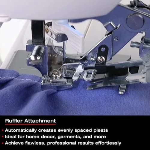 SINGER Home Decor Presser Foot Kit | Compatible with SINGER Sewing Machines | Includes Piping, Bias Binder & Ruffler (0.25kg) thumbnail 3