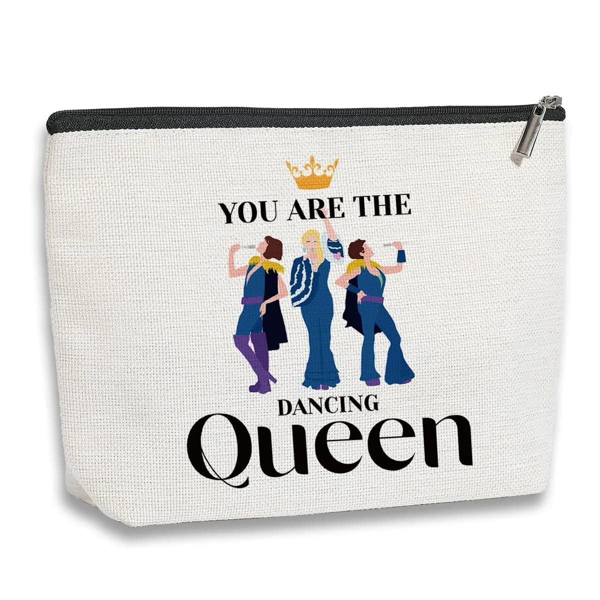 kdxpbpz Cosmetic Case 9.1"W x 7.1"H Waterproof Makeup Bag for Women — Dancing Queen