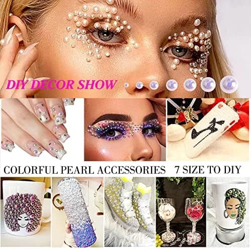 MLGDA Half Round Pearls Flatback Imitation Pearls 7 Sizes | Craft Bead for DIY Jewelry & Crafts thumbnail 5