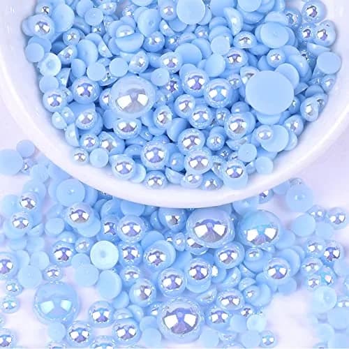 MLGDA Half Round Pearls Flatback Imitation Pearls 7 Sizes | Craft Bead for DIY Jewelry & Crafts thumbnail 2