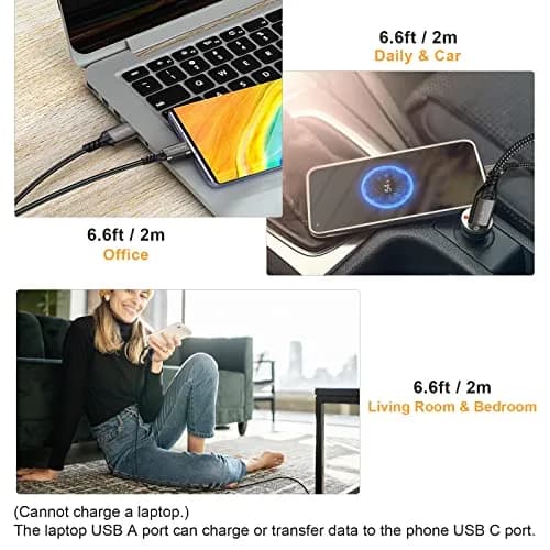 Aoybevty USB-A to USB-C Cable 6.6ft (2m) | 10Gbps Data Transfer & 60W Fast Charging thumbnail 6