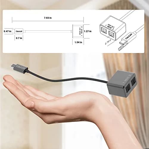 Cubilux USB C to Dual SPDIF Optical Audio Adapter 23cm (8in) | 192KHz/24bit DAC for MacBook, iMac, Laptop thumbnail 5