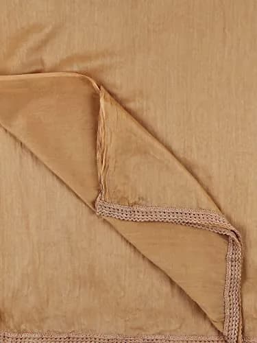 DUPATTA BAZAAR Women's Pure Cotton Dupatta Free Beige | Lightweight, Soft & Elegant thumbnail 8