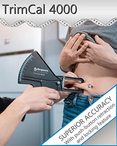TrimCal 4000 Body Fat Caliper with Measure Tape & Fat% Chart | FDA Approved Medical Grade Device thumbnail 3
