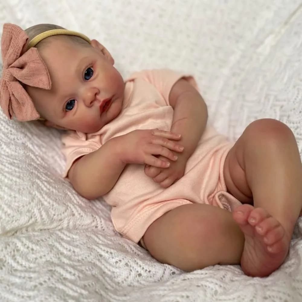 Zero Pam 19 inch Realistic Reborn Baby Doll Girl | Lifelike Soft Silicone Vinyl Handmade Weighted Toddler Toy
