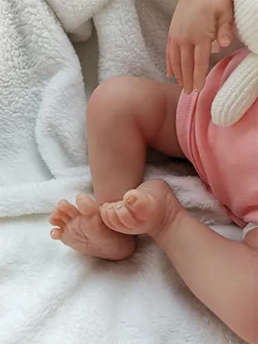 Zero Pam 19 inch Realistic Reborn Baby Doll Girl | Lifelike Soft Silicone Vinyl Handmade Weighted Toddler Toy thumbnail 5