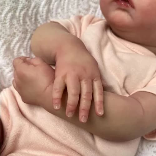 Zero Pam 19 inch Realistic Reborn Baby Doll Girl | Lifelike Soft Silicone Vinyl Handmade Weighted Toddler Toy thumbnail 3
