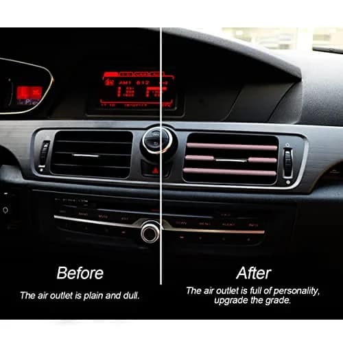 8sanlione Pink 20PCS Waterproof Bendable Car Air Vent Trim Strips | Easy DIY Fit & Stylish Decor thumbnail 6