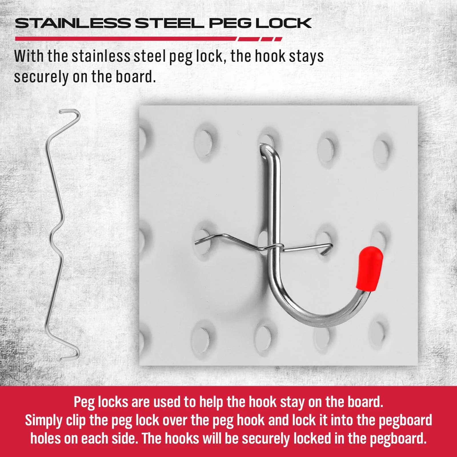 SEDY 121-Piece Pegboard Hooks Set with Pegboard Bins & Locks | 13 Types of Hooks & 4 Boxes - view 7