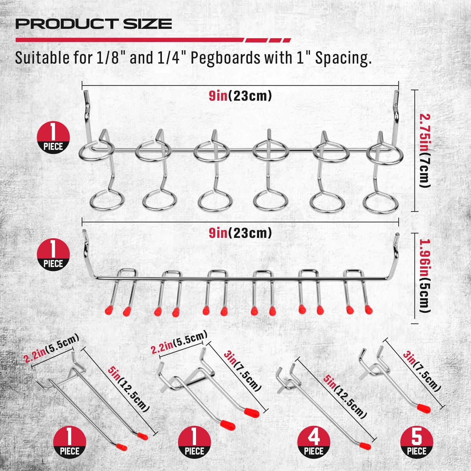 SEDY 121-Piece Pegboard Hooks Set with Pegboard Bins & Locks | 13 Types of Hooks & 4 Boxes - view 3
