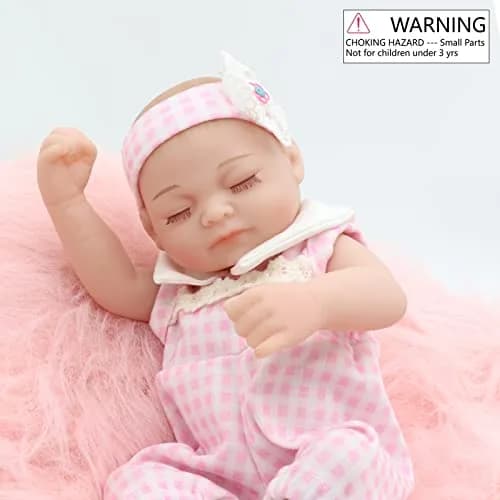 JRLCGYP Realistic Sleeping Baby Girl Doll 10 inch (25.4 cm) Silicone Vinyl Reborn | ASTM Tested Toy Figure thumbnail 7
