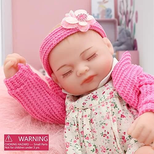 JRLCGYP 10 Inch Reborn Baby Doll Full Silicone Vinyl Girl | Realistic Newborn Toy for Kids 3+ thumbnail 3