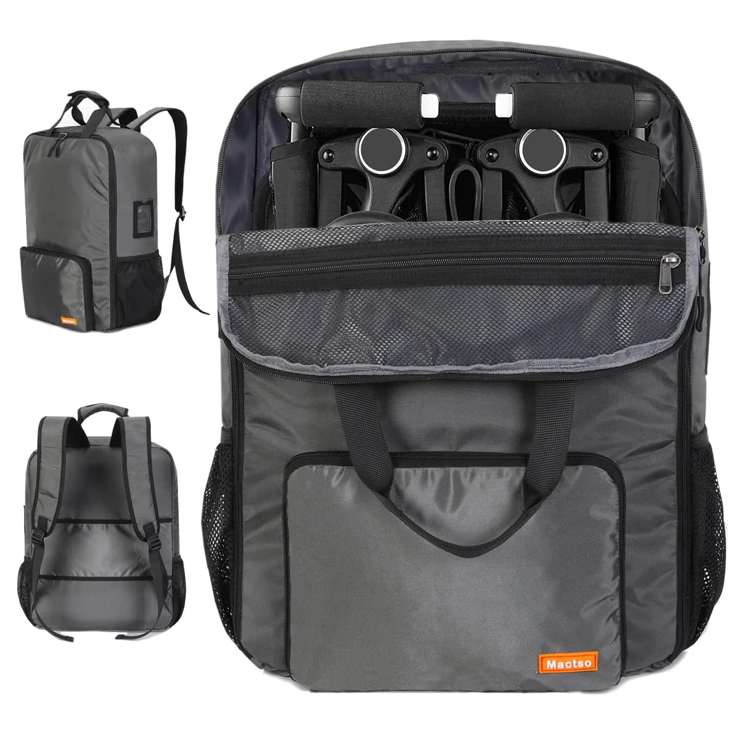 Mactso Stroller Travel Bag Compatible with GB Pockit & Pockit Plus | Water-Resistant Nylon, Lightweight, Fits All Terrain Strollers — Medium