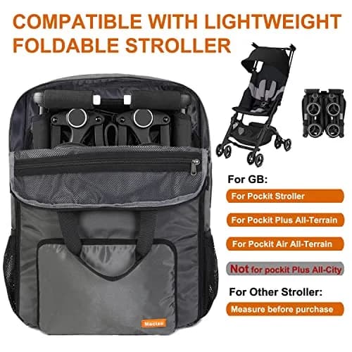 Mactso Stroller Travel Bag Compatible with GB Pockit & Pockit Plus | Water-Resistant Nylon, Lightweight, Fits All Terrain Strollers thumbnail 2