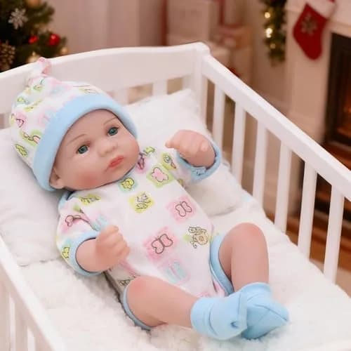 JRLCGYP Realistic Reborn Baby Boy Doll 25 cm (10 Inch) | Anatomically Correct Silicone Vinyl thumbnail 1