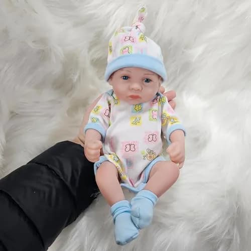 JRLCGYP Realistic Reborn Baby Boy Doll 25 cm (10 Inch) | Anatomically Correct Silicone Vinyl thumbnail 5