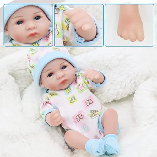 JRLCGYP Realistic Reborn Baby Boy Doll 25 cm (10 Inch) | Anatomically Correct Silicone Vinyl thumbnail 6