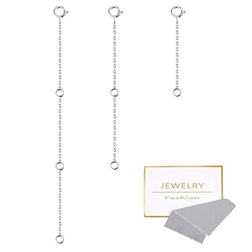 ASH'S CHOICE Necklace Extenders Gold Chain Extenders 2,4,6 Inches (3-Pack) | 14K Gold Plated Brass with Lobster Clasp thumbnail 2