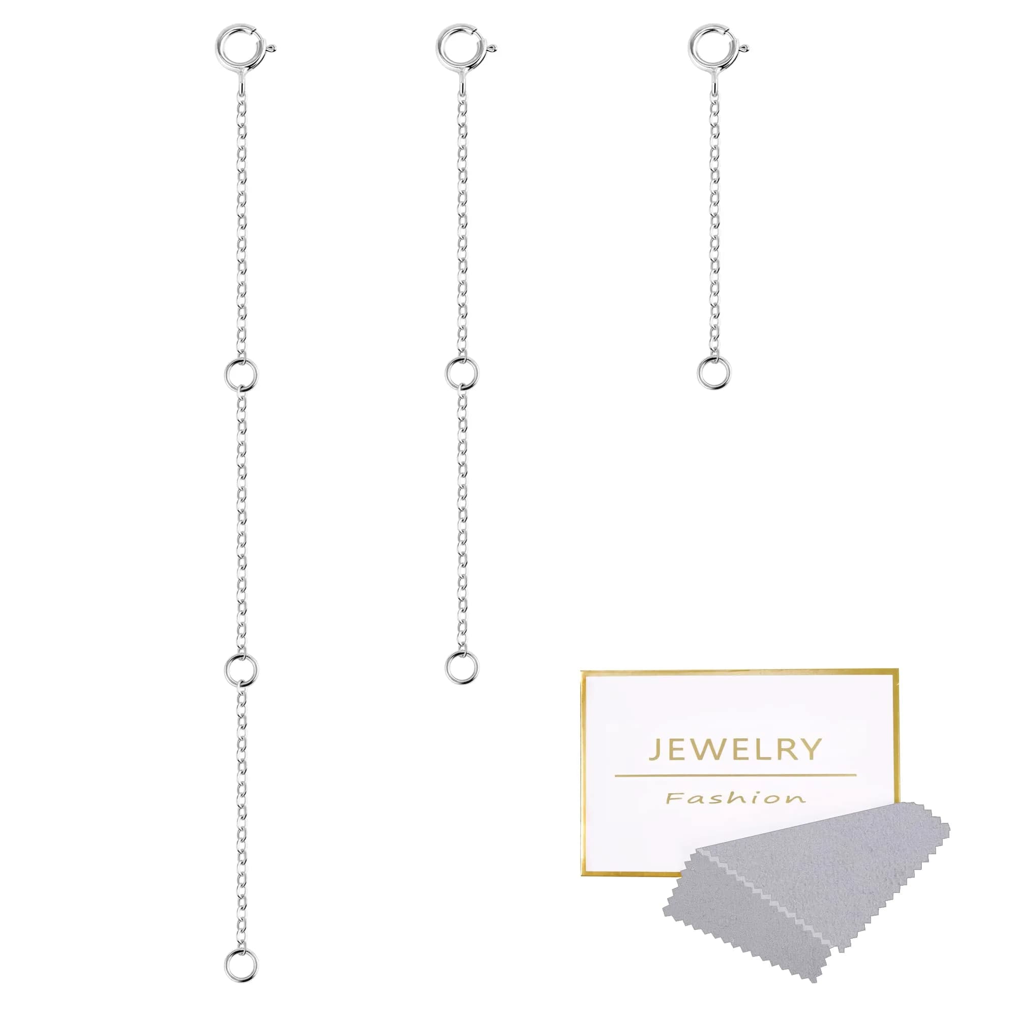ASH'S CHOICE Necklace Extenders Gold Chain Extenders 2,4,6 Inches (3-Pack) | 14K Gold Plated Brass with Lobster Clasp thumbnail 2