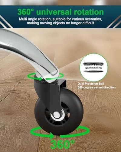 RidRed Heavy Duty Rollerblade Chair Wheels 7.6 cm (3 Inch) | Smooth Rolling, 300 kg Capacity thumbnail 6
