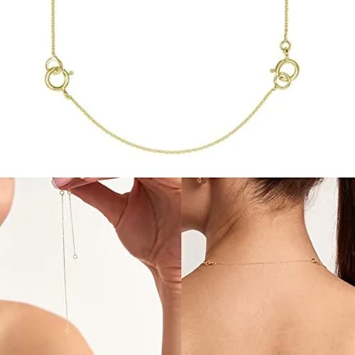 ASH'S CHOICE 14K Gold Plated Brass Necklace Extenders with Lobster Clasp, 3-Piece Set (2, 4, 6 Inches) thumbnail 5