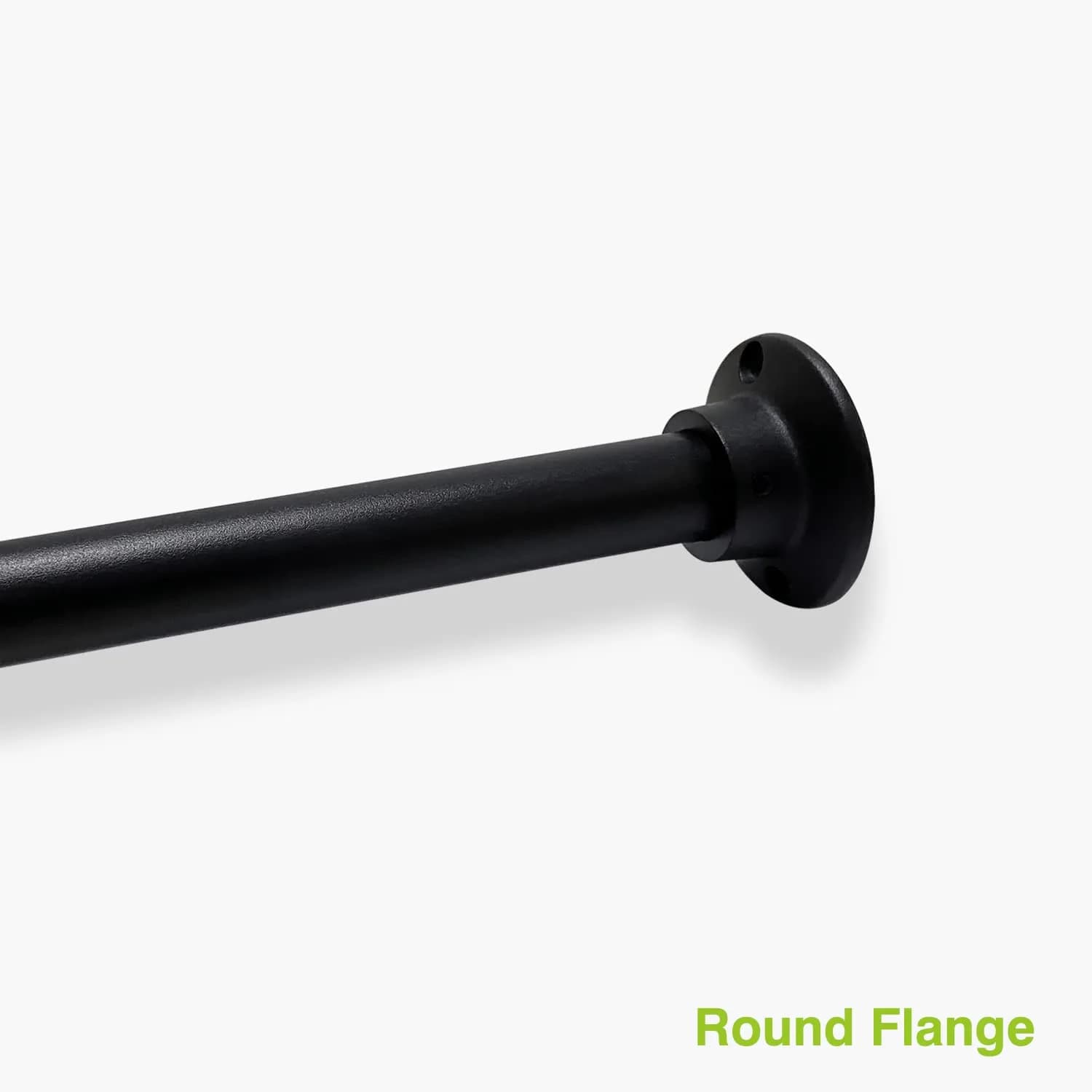 Naiture Shower Curtain Rod Round Flange Set of 2, Black | Corrosion-Resistant Zinc Alloy, Fits 1" OD Shower Rods - view 3