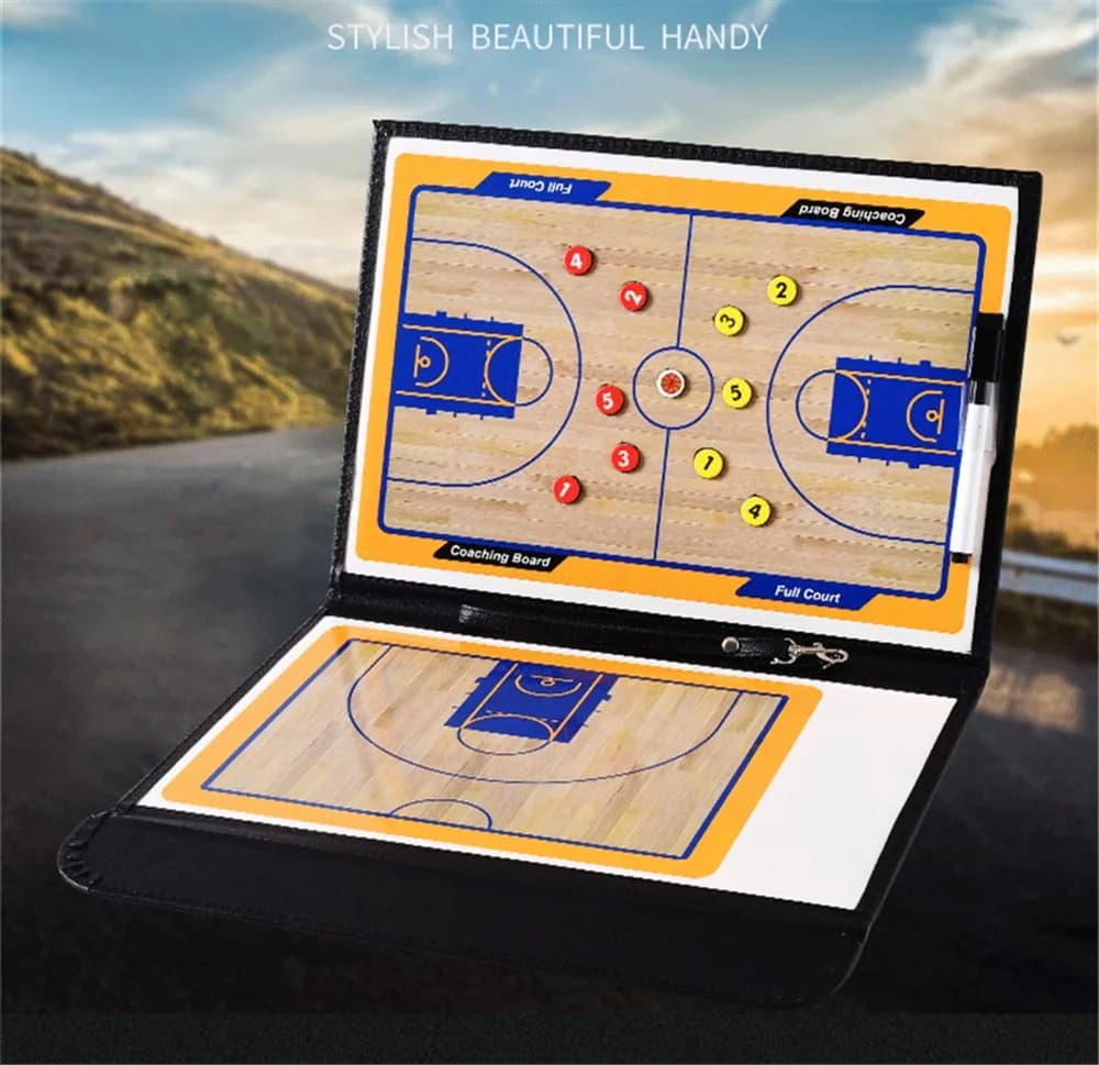 Pure Vie Foldable Magnetic Basketball Coaching Clipboard with Magnets & Pen | Strategy Board for Indian Coaches - view 4