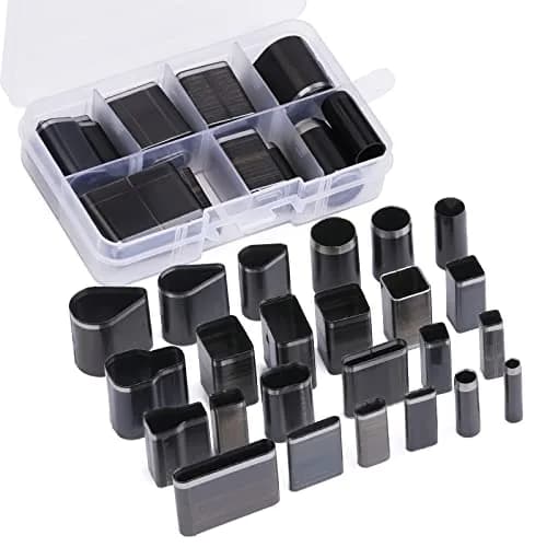 Yizzvb 24 Style Leather Hollow Punch Cutter Tool Set with Box | Versatile Shapes for DIY Crafts — 24 Shapes