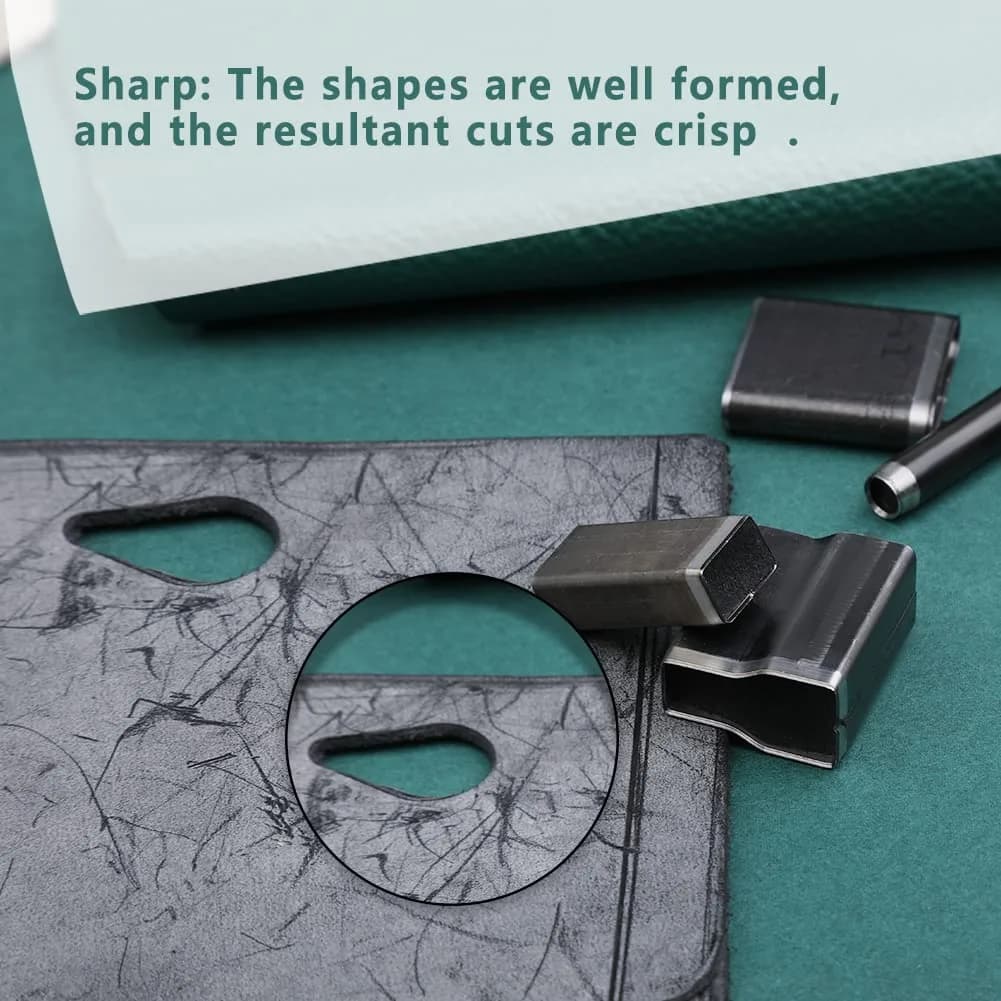 Yizzvb 24 Style Leather Hollow Punch Cutter Tool Set with Box | Versatile Shapes for DIY Crafts - view 5