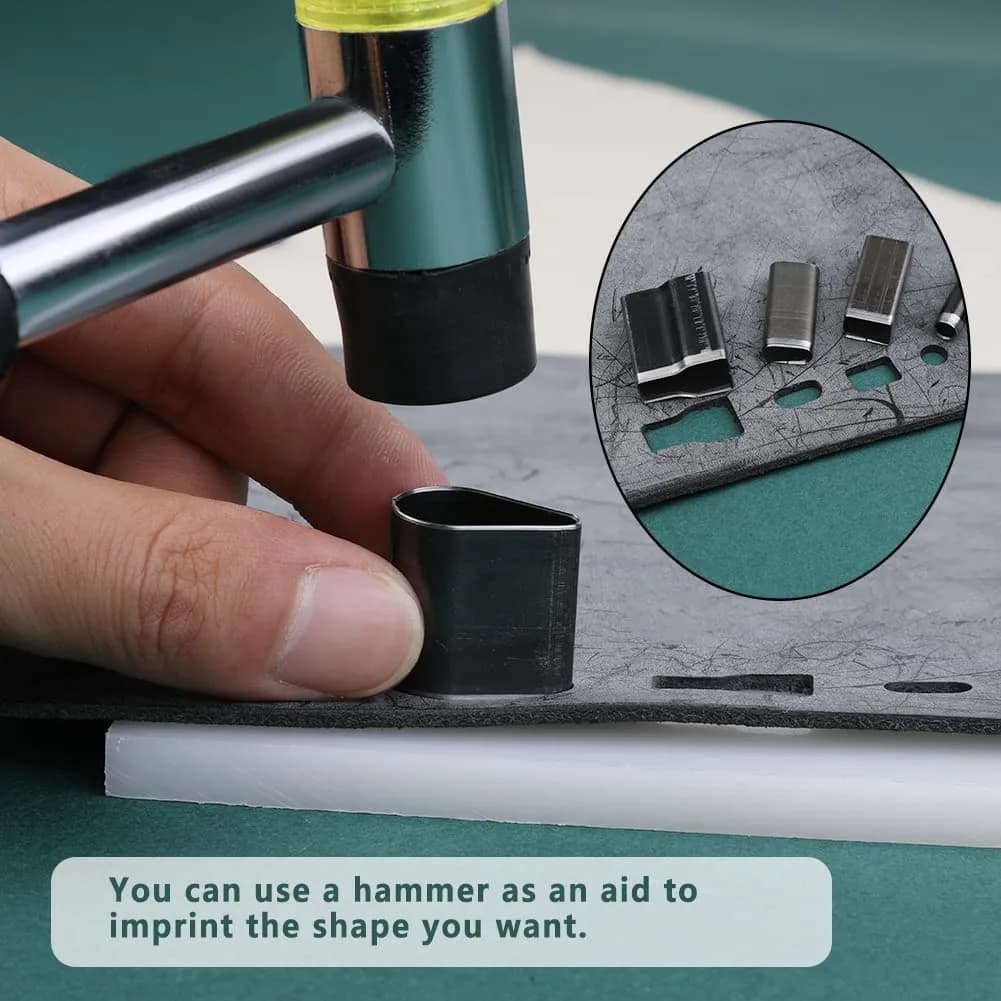 Yizzvb 24 Style Leather Hollow Punch Cutter Tool Set with Box | Versatile Shapes for DIY Crafts - view 6