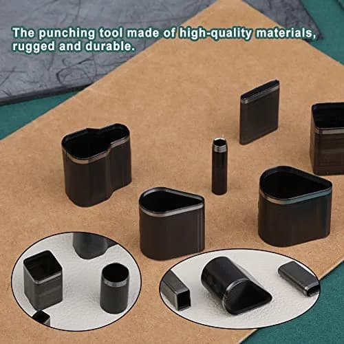 Yizzvb 24 Style Leather Hollow Punch Cutter Tool Set with Box | Versatile Shapes for DIY Crafts thumbnail 3