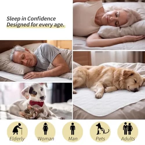 CoolShields Reusable Waterproof Bed Pads 34 x 52 Inch (3 Pack) | OEKO-TEX Certified, Breathable, Machine Washable thumbnail 5