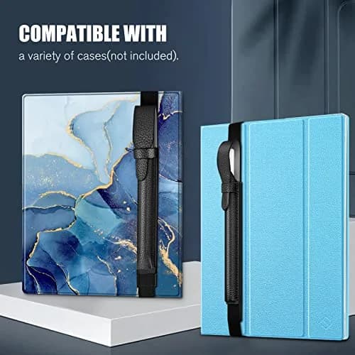 Fintie Black Stylus Pen Holder Pouch with Elastic Band & Flap Cover | Designed for reMarkable 2, BOOX, Scribe Pens (17 cm x 5.3 cm) thumbnail 4
