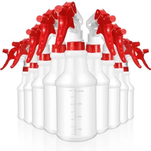 Gandeer 10 Pack 16 oz Spray Bottles | Stylish Cleaning & Organizing Solution in White & Red thumbnail 1