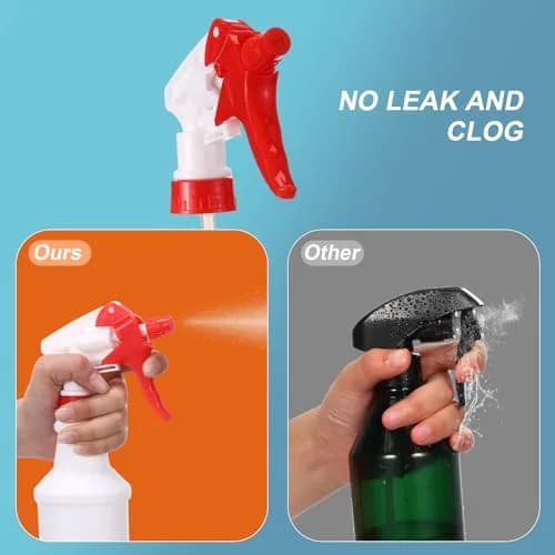 Gandeer 10 Pack 16 oz Spray Bottles | Stylish Cleaning & Organizing Solution in White & Red thumbnail 4