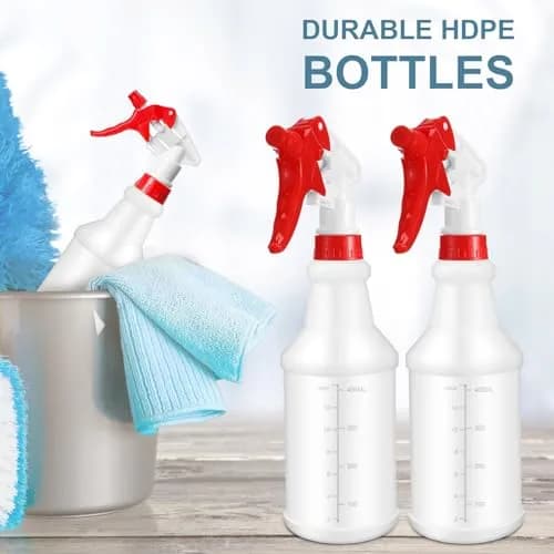 Gandeer 10 Pack 16 oz Spray Bottles | Stylish Cleaning & Organizing Solution in White & Red thumbnail 5