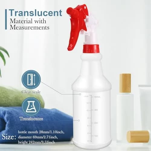 Gandeer 10 Pack 16 oz Spray Bottles | Stylish Cleaning & Organizing Solution in White & Red thumbnail 2