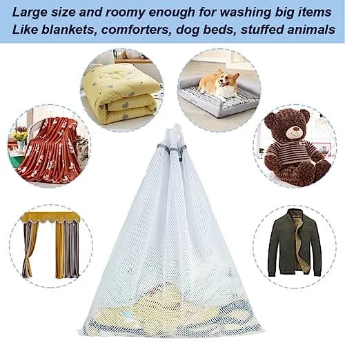 Vivifying Extra Large Mesh Laundry Bag 2 Pack XXL 68cm x 89cm | Protects Delicates & Big Loads thumbnail 4